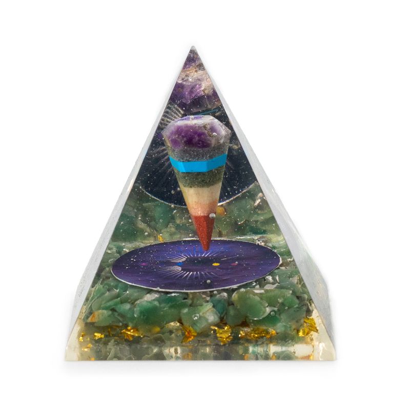 Med Organite Pyramids 7x6 см - Pendulum - зелени авантюринови парчета