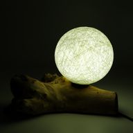 DriftGlow лампа памучна Луна слонова кост абажур