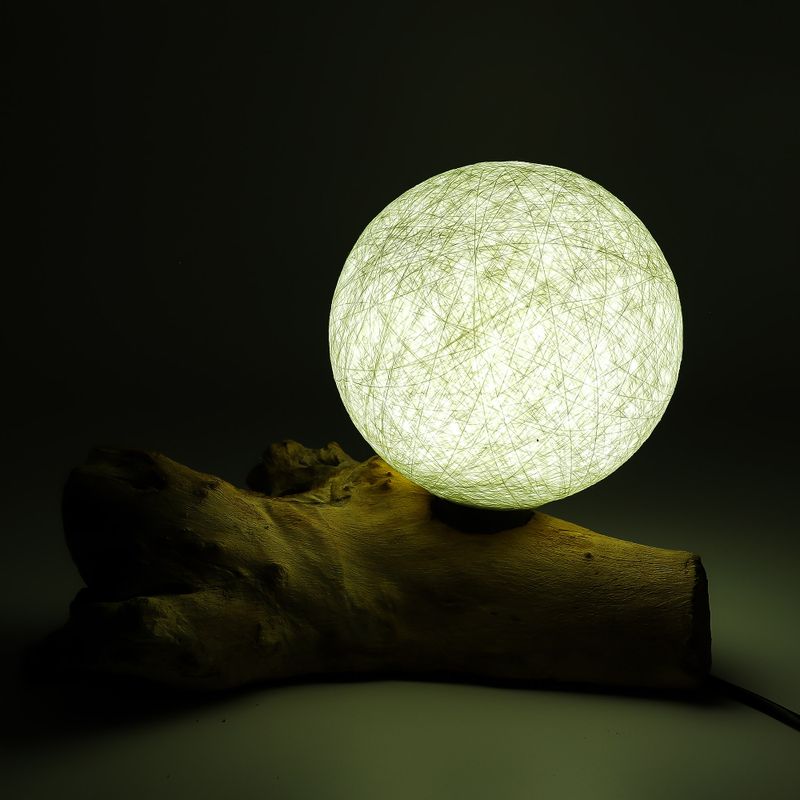 DriftGlow лампа памучна Луна слонова кост абажур