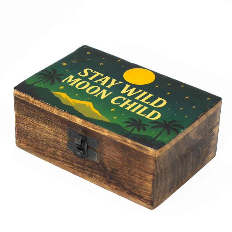 Средна Емайлирана Кутия Stay Wild Moon Child