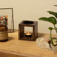 Голяма Квадратна Маслена Горелка от Манго - Буда