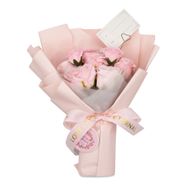 Голям букет розови рози - Любовта е вечна - подаръчна карта