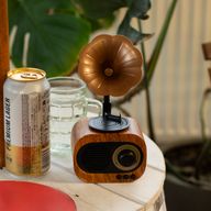 Ретро Мини Тонколона Грамофон С Bluetooth И FM Радио
