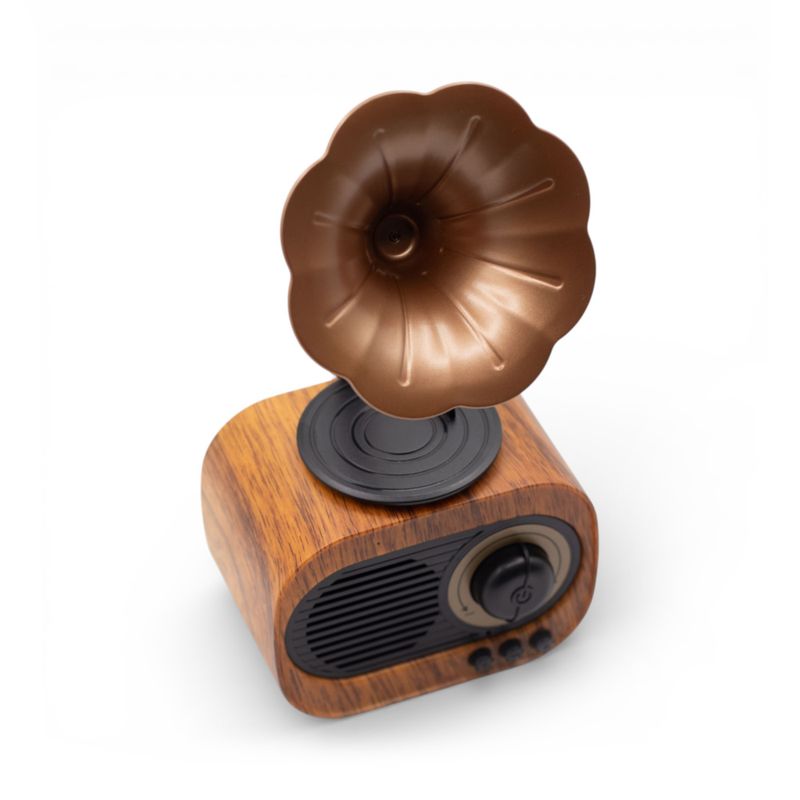 Ретро Мини Тонколона Грамофон С Bluetooth И FM Радио