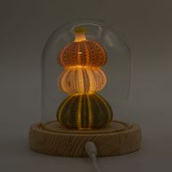 Флорално сияние градински купол - 3 морски таралежа - LED USB