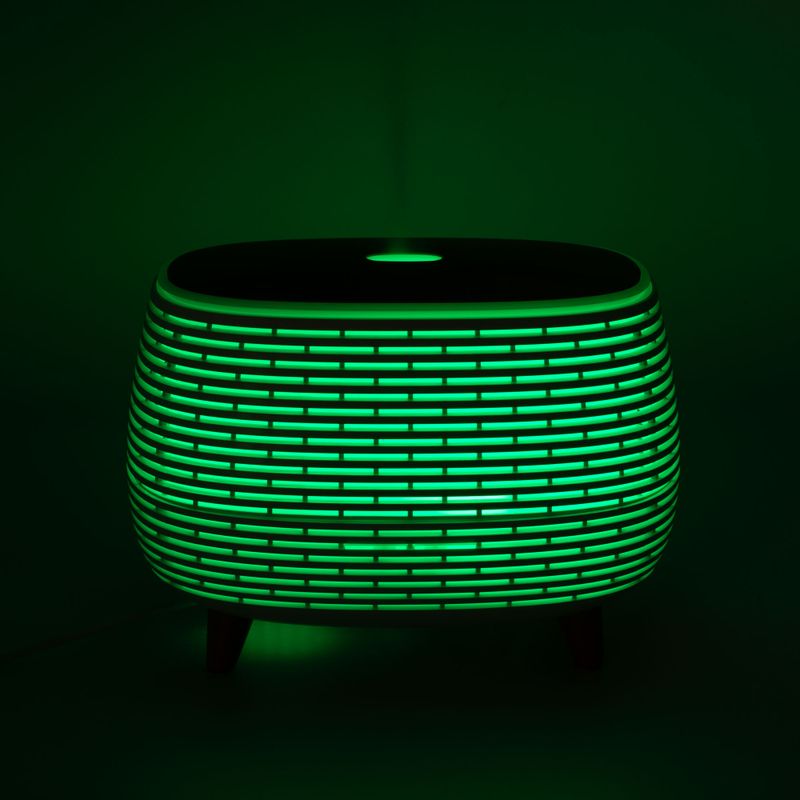 Футуристичен Ребрен Арома Дифузер С LED И Дистанционно