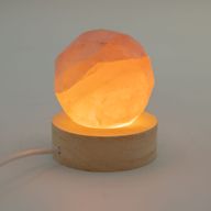 6 см Кръгла Дървена USB LED Поставка – Студена/Топла/Дневна