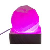 6 см Квадратна Дървена USB LED Поставка – Многоцветна