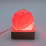 6 см Квадратна Дървена USB LED Поставка – Многоцветна