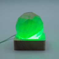 6 см Квадратна Дървена USB LED Поставка – Многоцветна