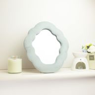 Вълнообразно Огледало Облак - Небесносиньо - 28x24 см
