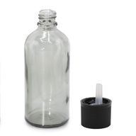 100ml димно сива стъклена бутилка с капкомер и капачка с детска защита