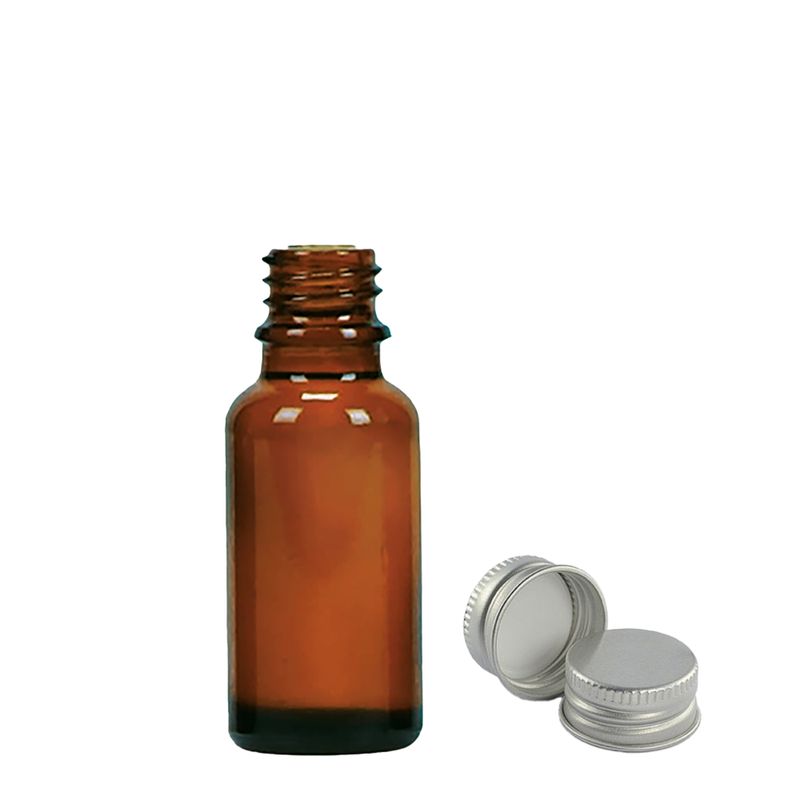 20ml янтарна стъклена бутилка с пипета и алуминиев капак