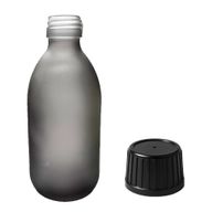 300ml сиво матирано стъклено шише за лекарства с капак за сигурно запечатване
