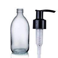 250ml Димено сиво стъклено шише за лекарства с помпа за лосион