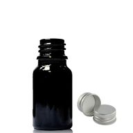 5ml черна стъклена бутилка с капкомер и алуминиева капачка