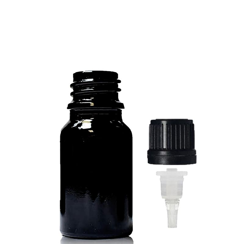 5ml черна стъклена бутилка с капачка за пипета
