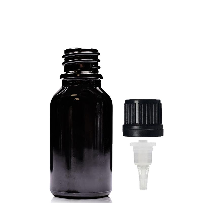 15ml черна стъклена бутилка с капкомер
