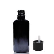 30ml черна стъклена бутилка с капкомер и капачка с детска защита