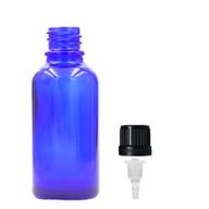 50 ml синя стъклена бутилка с капачка за пипета