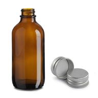 500ml янтарна стъклена бутилка Бостън със алуминиева капачка