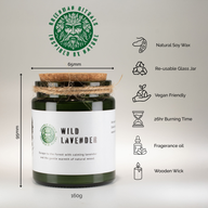Соева Свещ с Дървен Фитил - Жасминова Поляна