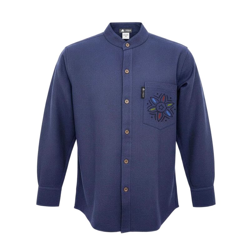 Риза Nomad Sari Kathmandu Цвят Индиго Размер M