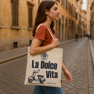 Памучна Еко Чанта La Dolce Vita 40x36см (4 унции)