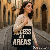 Класическа Еко Чанта Access All Areas, Черна 10 унции
