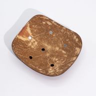 Натурална кокосова мыльница - квадратна - 11 см