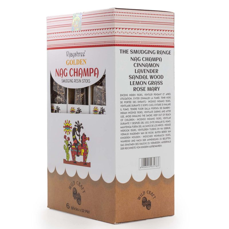 30гр Златни Опушващи Пръчици от Смола - Nag Champa (6 бр.)