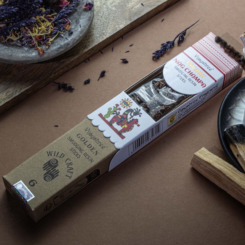 30гр Златни Опушващи Пръчици от Смола - Nag Champa (6 бр.)