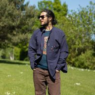 Риза Nomad Sari Kathmandu Цвят Индиго Размер M