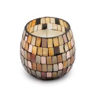 Малка Свещ в Стъкло Amber Mosaic