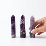Шестостенен Обелиск Аметист ~11 см