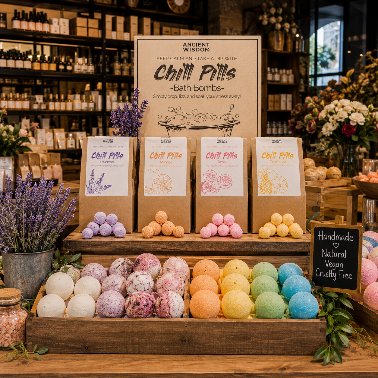 Малки Бомбички за Баня в Подаръчна Опаковка