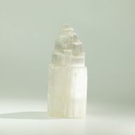 Естествена селенитова лампа-колона - 20 см
