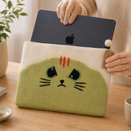 Калъф за лаптоп от филц (до 14") - Grumpy Cat