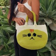 Голяма филцована чанта Grumpy Cat