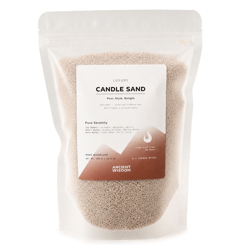 Ароматизирана пясъчна свещ - Latte Beige - Pure Serenity - 300 г