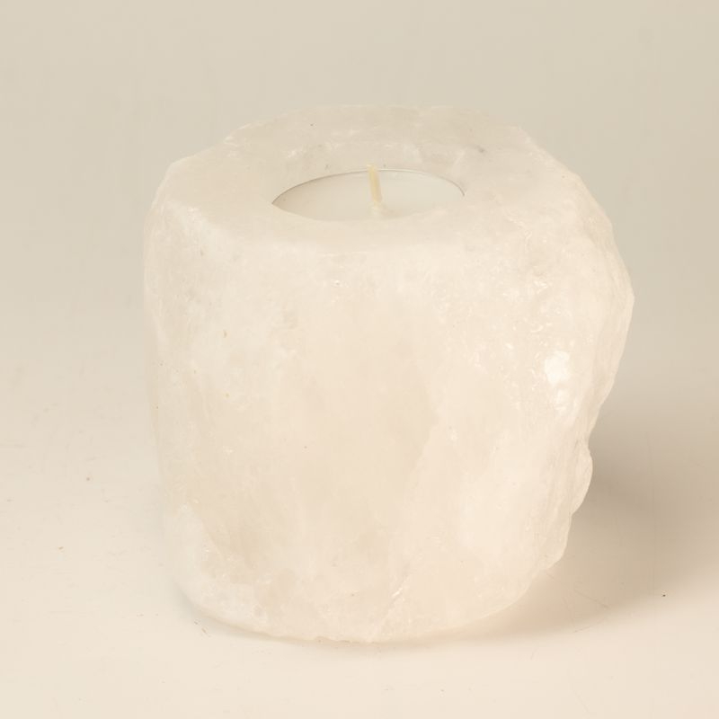 Свещник от хималайска сол Crystal Rock 600–800 г