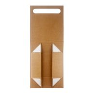 Разглобяема подаръчна кутия - Средна кошница за подаръци (24x18.2x8 см) - Кафява крафт