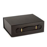 Плоска сглобяема подаръчна кутия - Средна подаръчна кошница (24x18.2x8 см) - Черна