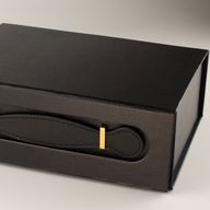 Плоска сглобяема подаръчна кутия - Средна подаръчна кошница (24x18.2x8 см) - Черна