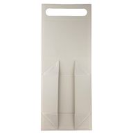Плоска сгъваема подаръчна кутия - Средна кошница за подаръци (24x18.2x8 см) - бяла