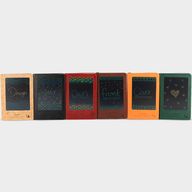 Бележник за намерения - LCD екран за почистване - Черна имитация на кожа - Меден лист - 80 листа