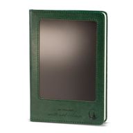 Бележник за намерения - LCD екран за почистване - зелено кожено покритие - меден лист - 80 листа