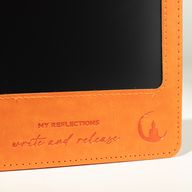 A5 Бележник за намерения - LCD почистващ екран - портокалов кожен ефект - 80 листа