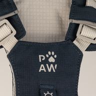PAW - XS (2-4 кг) Шлейка за кучета Step-in Guardian с рефлекторна мрежа - каменно сиво - черен обсидианов талисман
