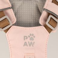 PAW - S (4–8 кг) Ремък за кучета Step-in Guardian с отразителна мрежа - меко розово - талисман от розов кварц